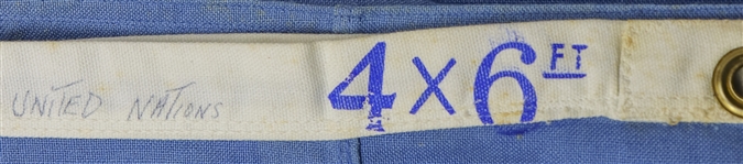 United Nations 6' x 4' Flag, Circa 1946 -- An Early Flag of the Nascent Organization, Slightly Different Than Its Current Design